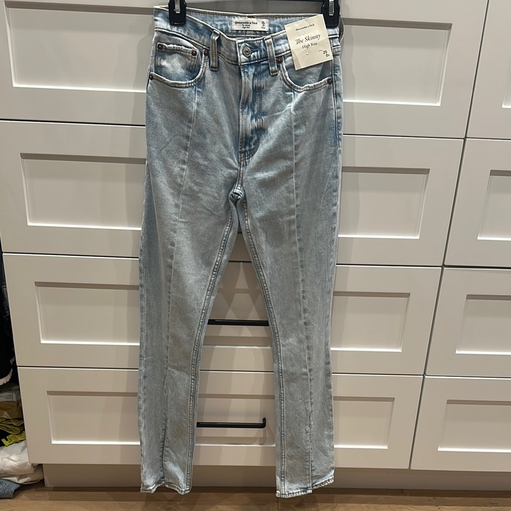 Abercrombie & Fitch Blue Skinny Jeans with Vintage Appeal